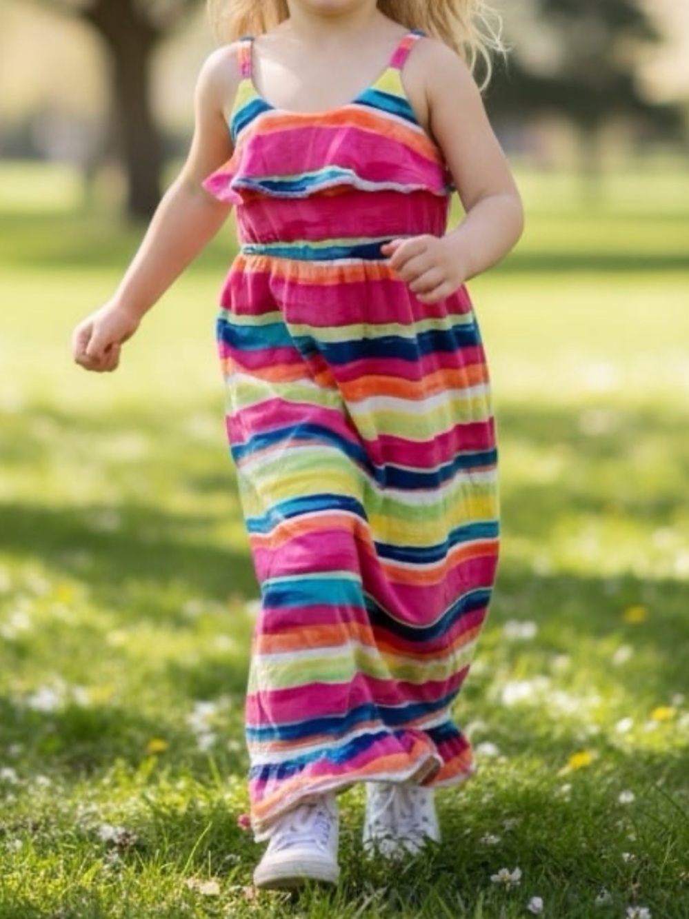 The Children’s Place Girl’s Colorful Maxi Dress, Size: 5/6 Small